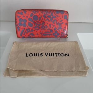 Authentic Louis Vuitton Pink Sweet Monogram Vernis Zippy Continental Wallet